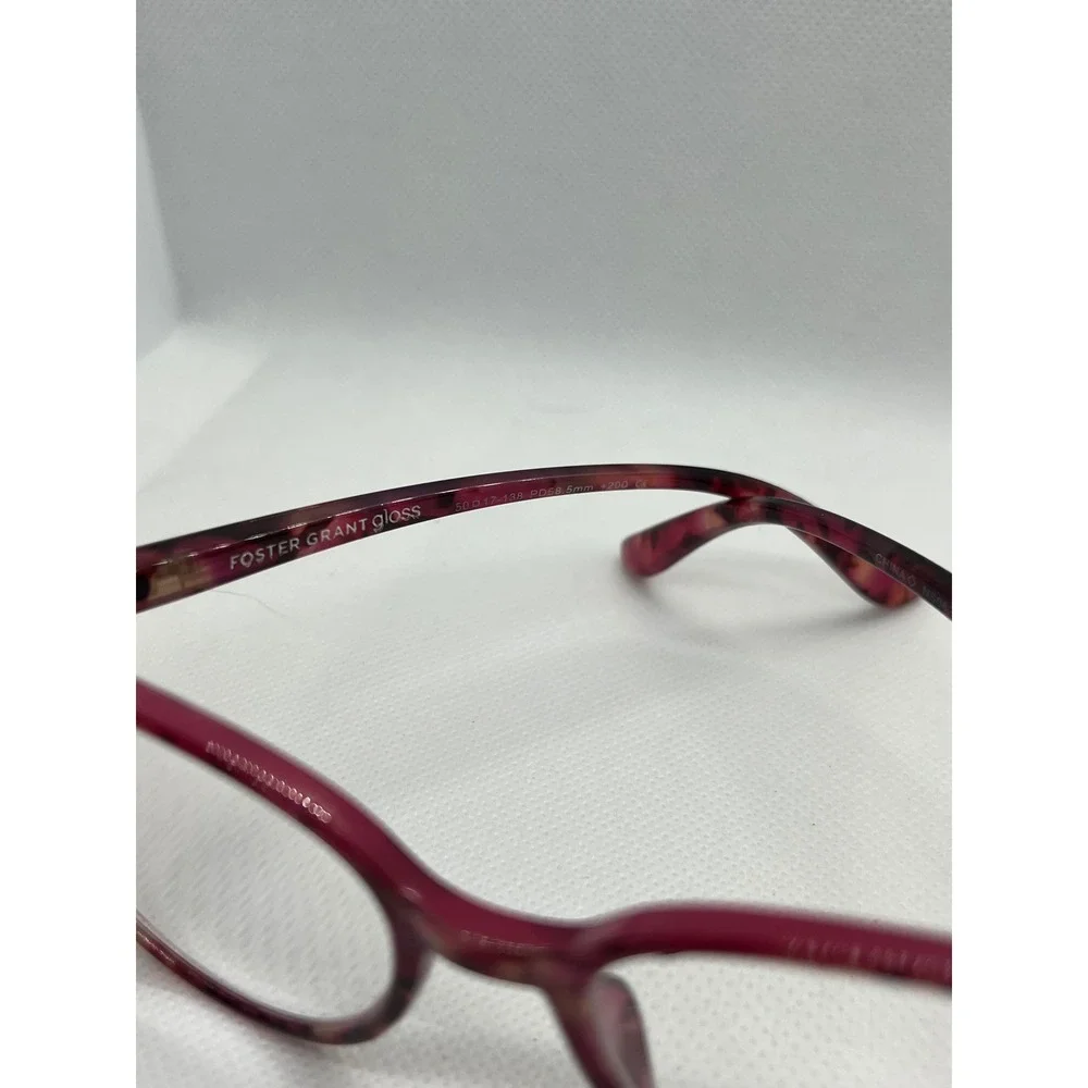Foster Grant Gloss‎ Readers Womens Reading Glasses Burgundy Floral
